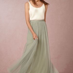 Sea glass BHLDN tulle skirt